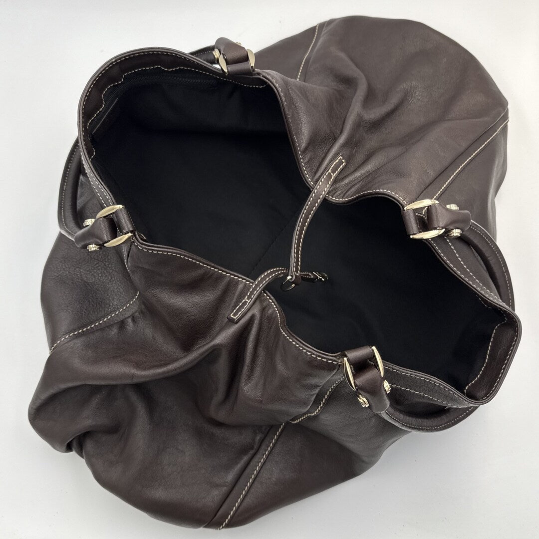 Gucci Abbey Brown Leather Tote Bag