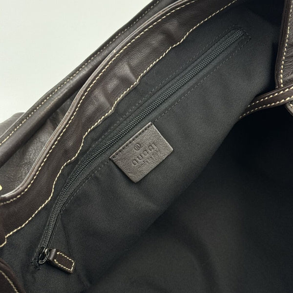 Gucci Abbey Brown Leather Tote Bag