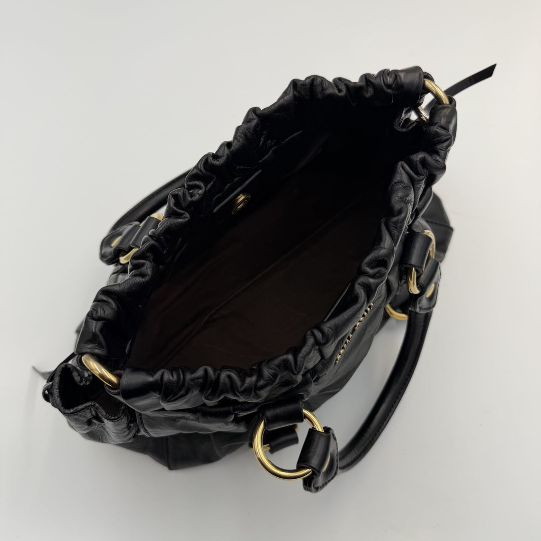 Miu Miu Mini Vitello Black Handbag