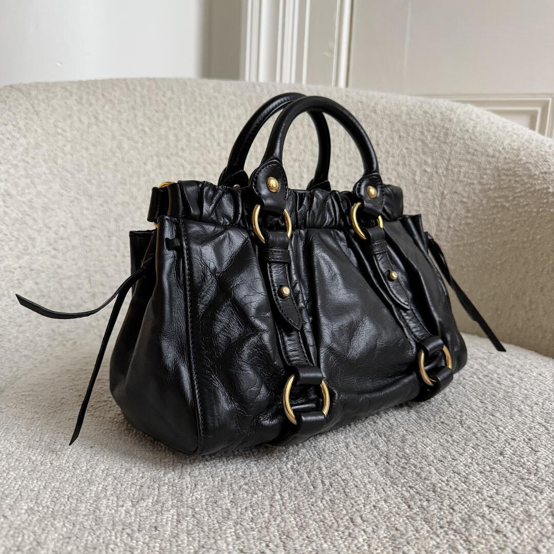 Miu Miu Mini Vitello Black Handbag – JennyHayley