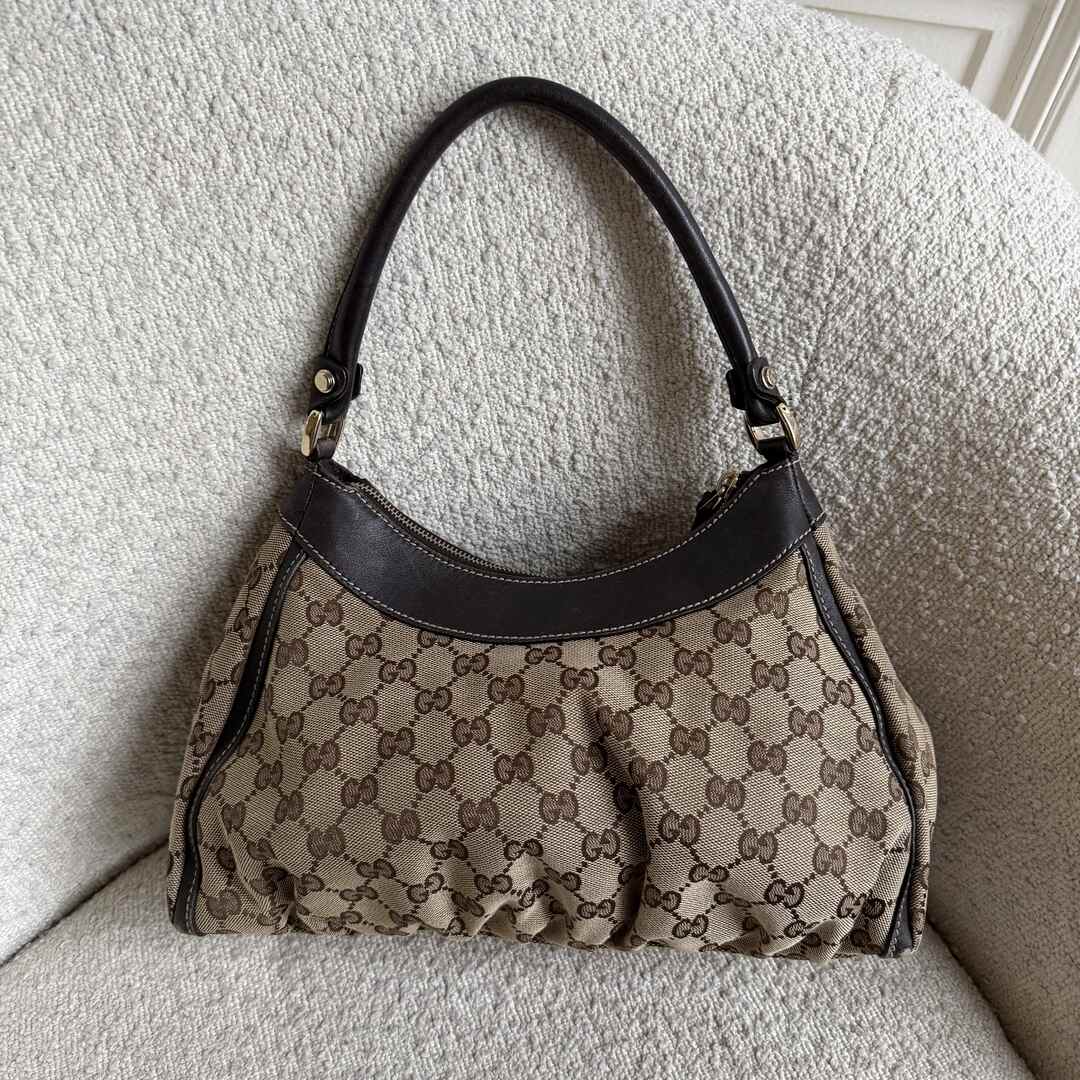 Gucci GG Canvas Abbey Brown Shoulder Bag