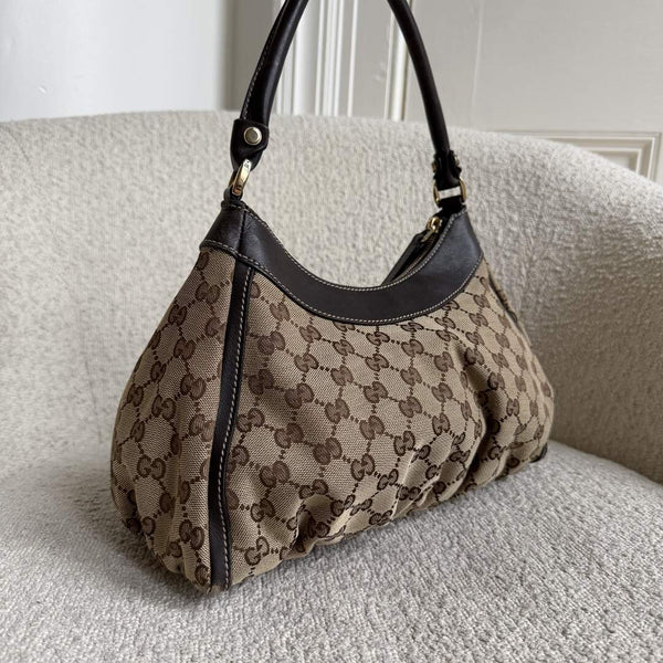 Gucci GG Canvas Abbey Brown Shoulder Bag