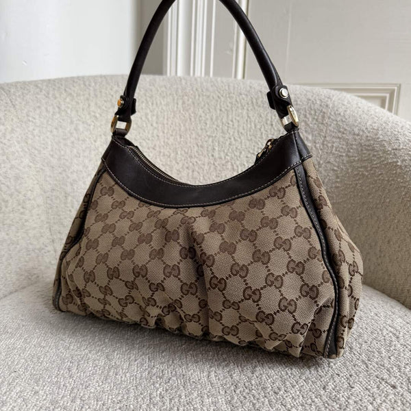 Gucci GG Canvas Abbey Brown Shoulder Bag
