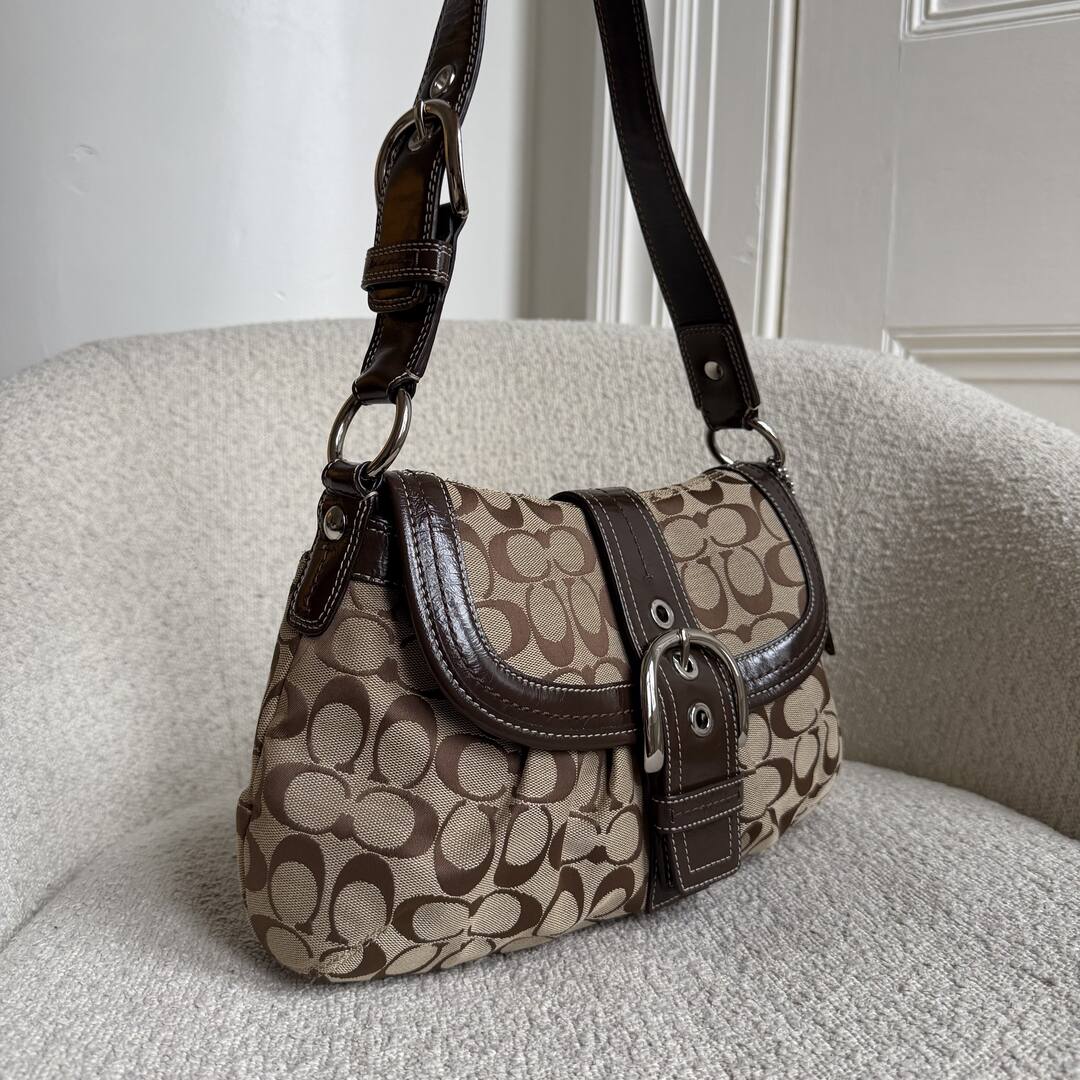 Coach Signature Soho Brown Shoulder Bag