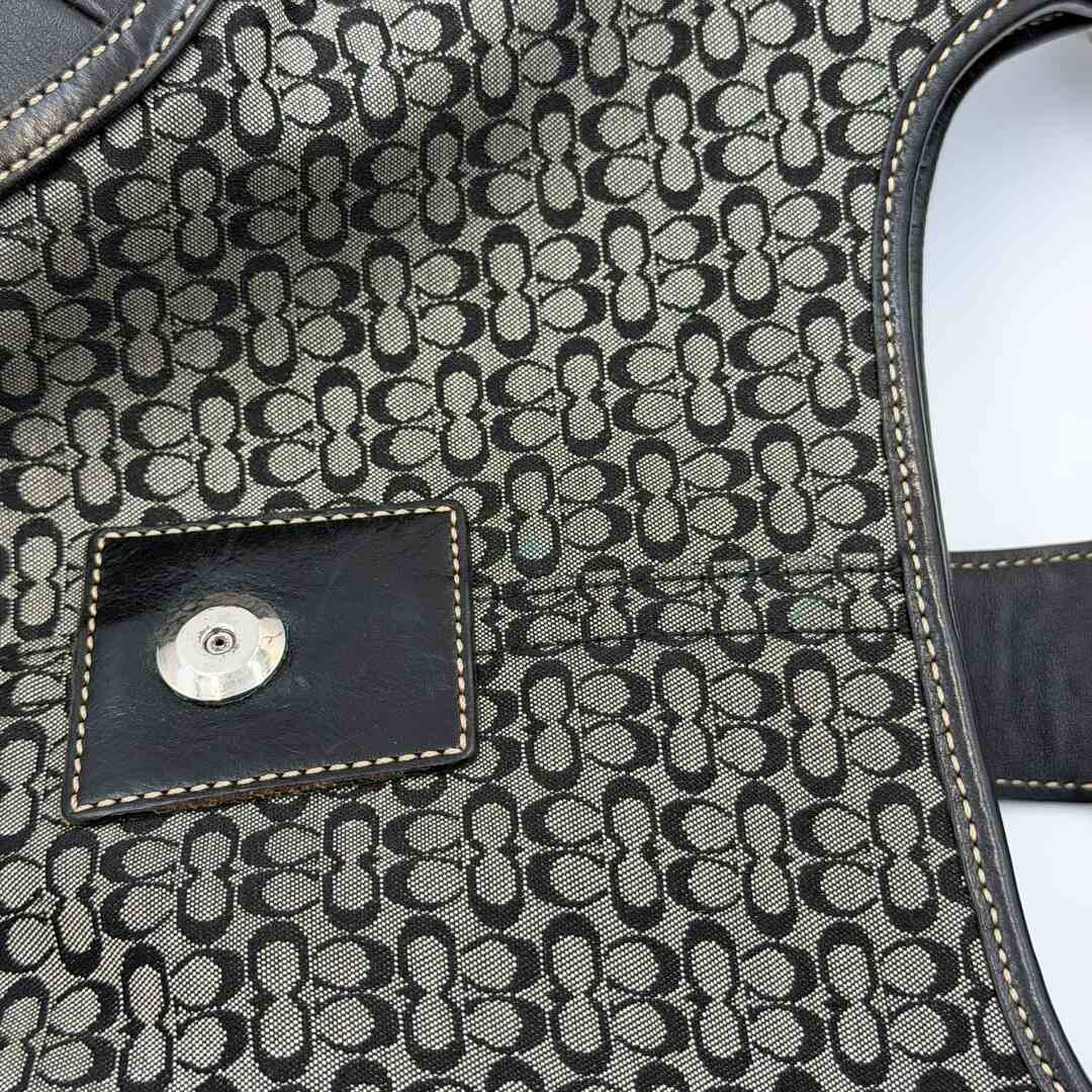 Coach Mini Signature Hobo Buckle Black Shoulder Bag