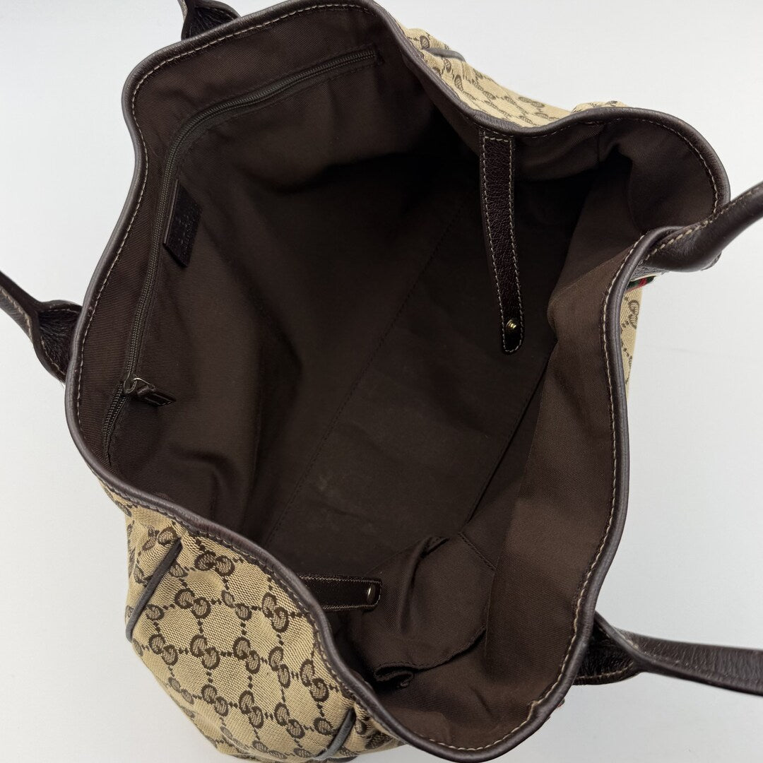 Gucci GG Canvas Princy Brown Tote Bag