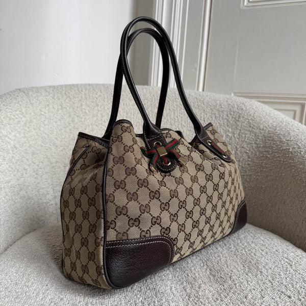 Gucci GG Canvas Princy Brown Tote Bag