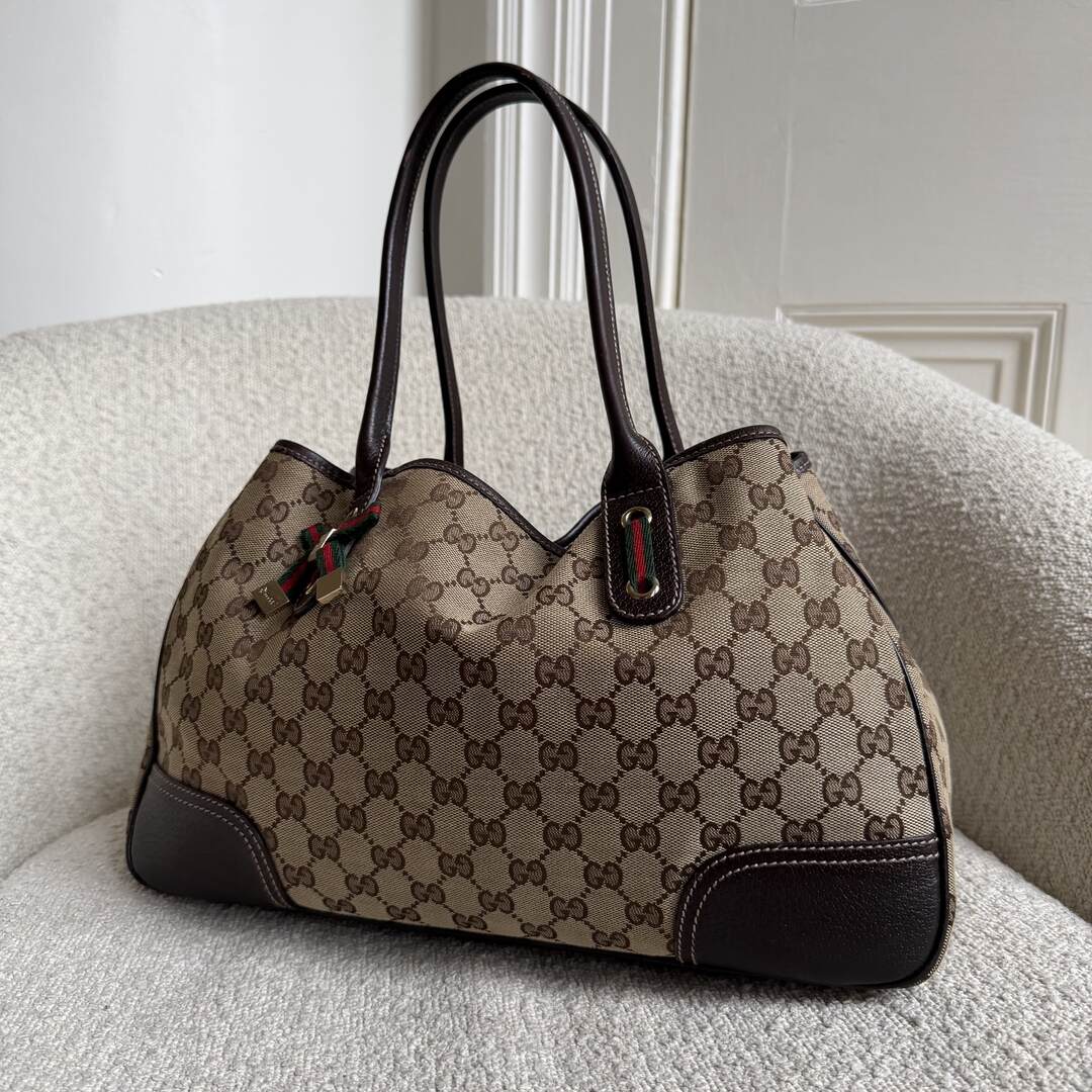 Gucci GG Canvas Princy Brown Tote Bag
