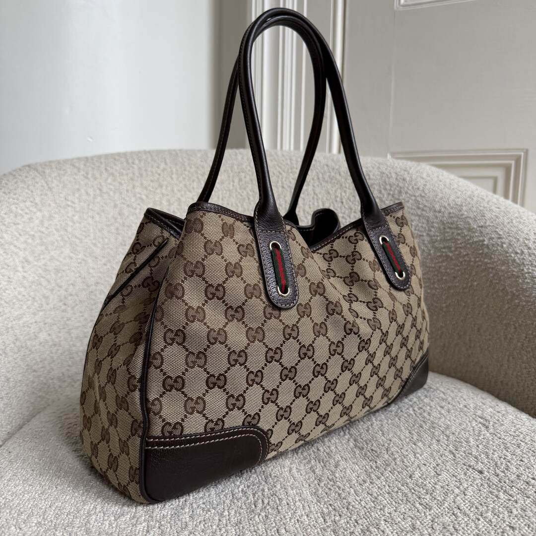 Gucci GG Canvas Princy Brown Tote Bag