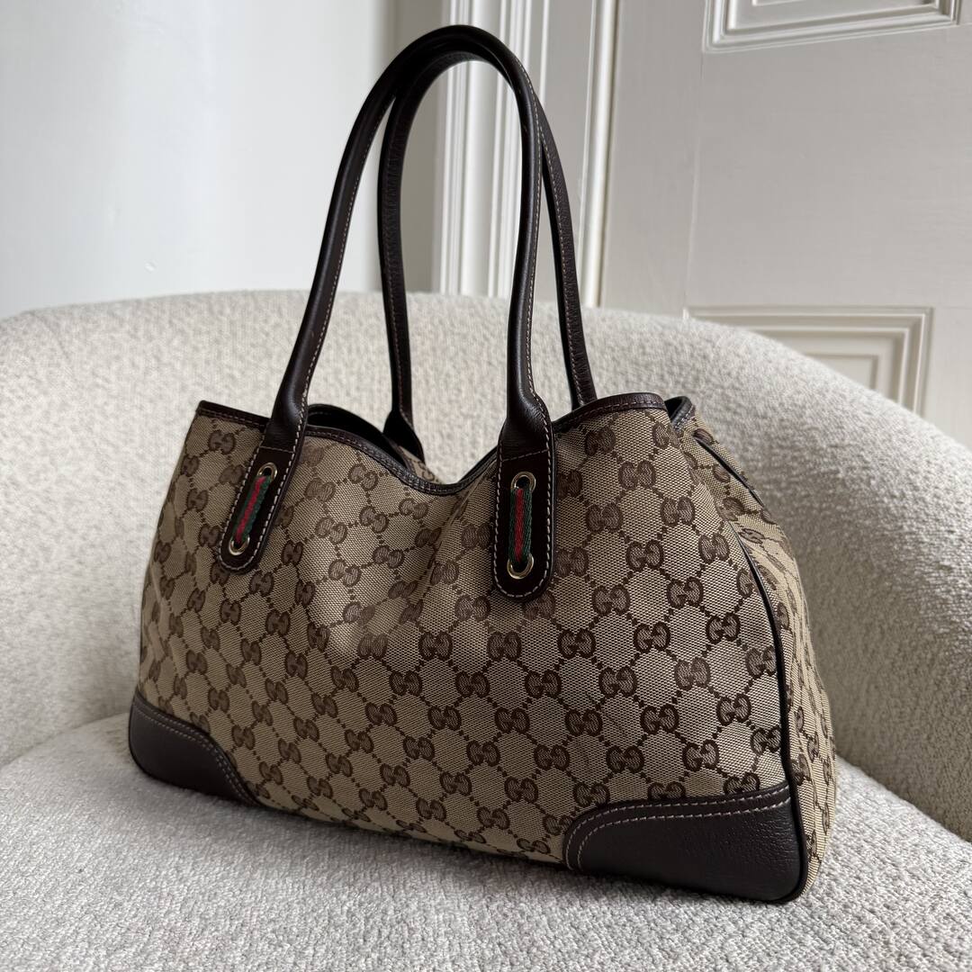 Gucci GG Canvas Princy Brown Tote Bag