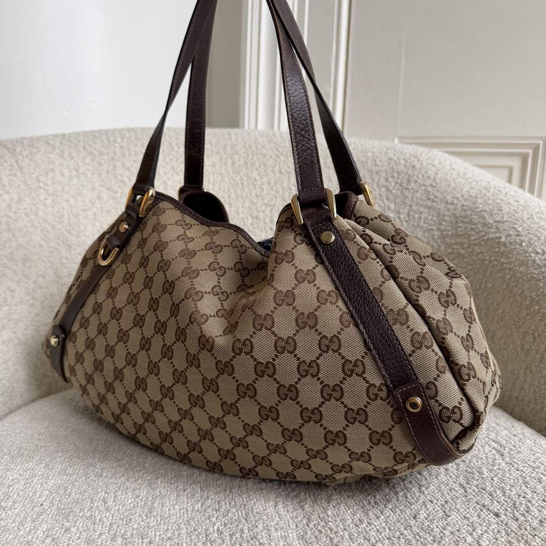 Gucci GG Canvas Abbey Brown Tote Bag