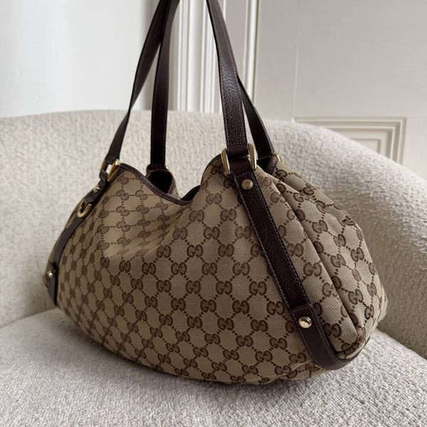Gucci GG Canvas Abbey Brown Tote Bag
