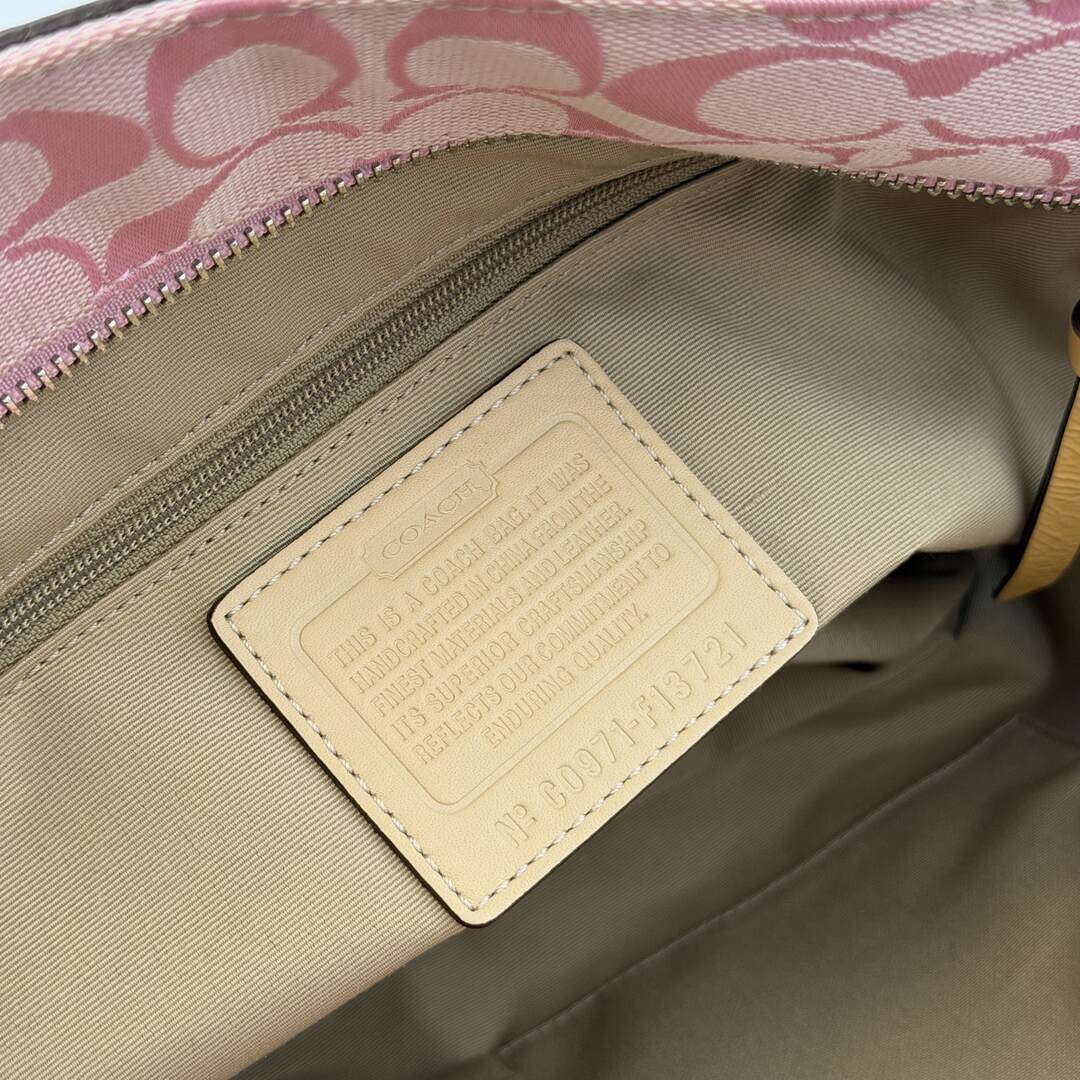 Coach Signature Patchwork Pink Tote Bag