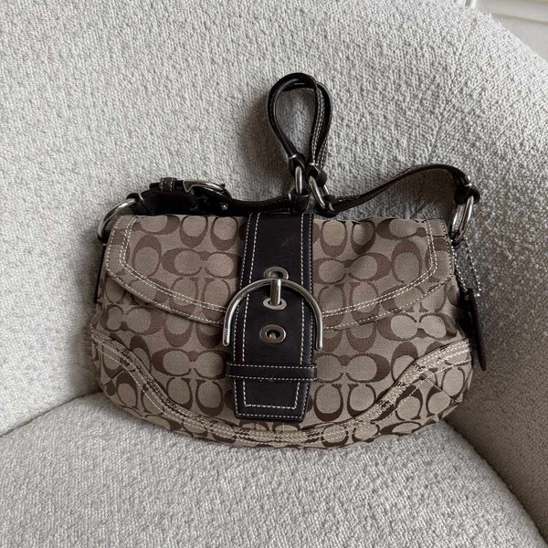 Coach Signature Soho Brown Shoulder Bag