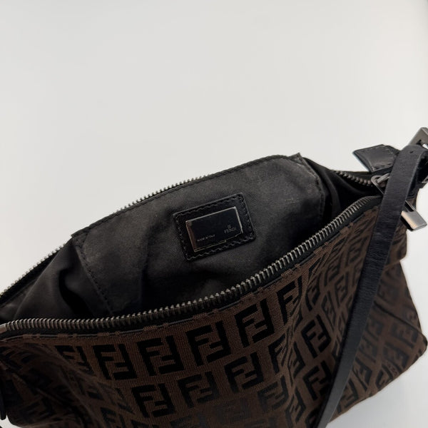 Fendi Zucchino Brown Shoulder Bag