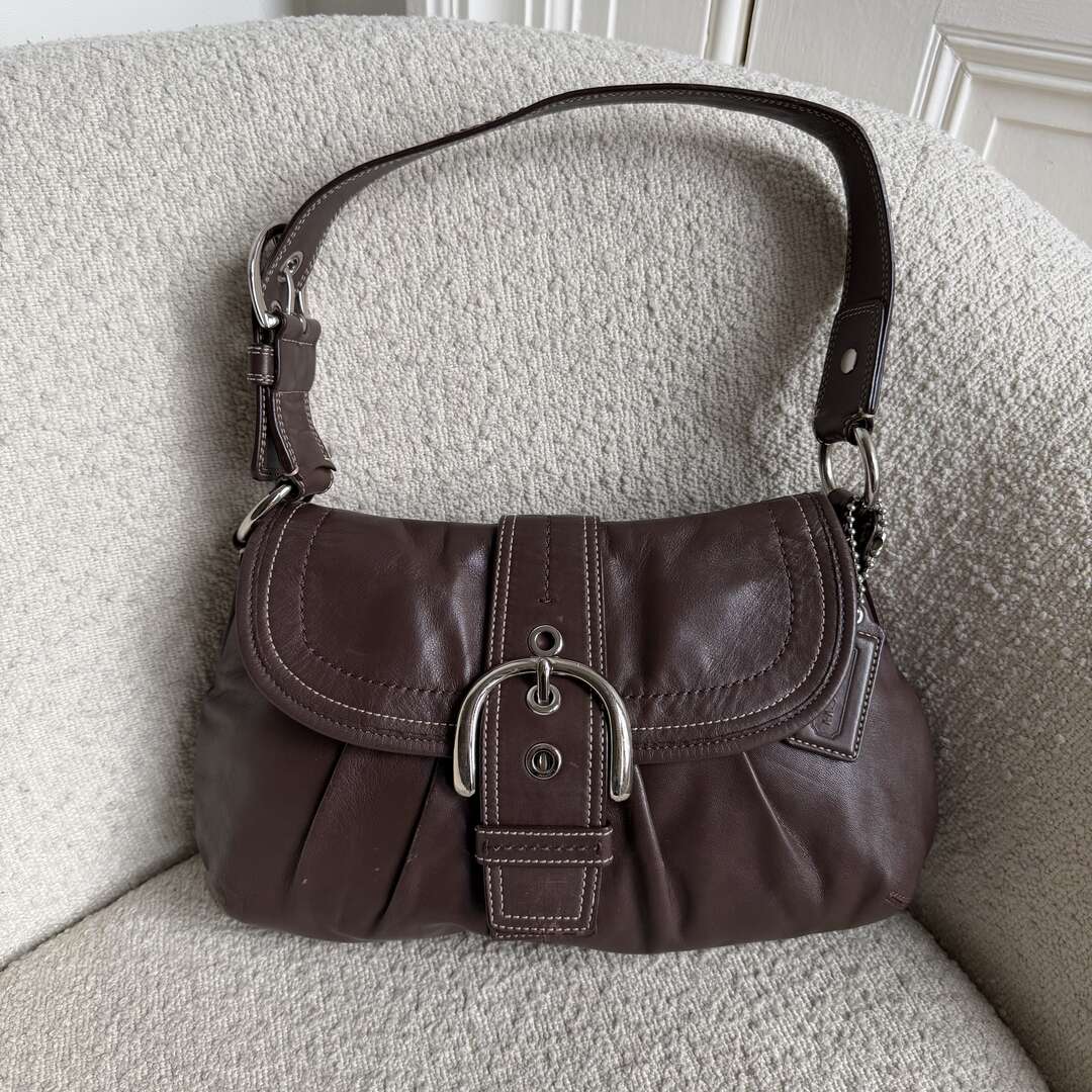 Coach Soho Leather Dark Brown Shoulder Bag
