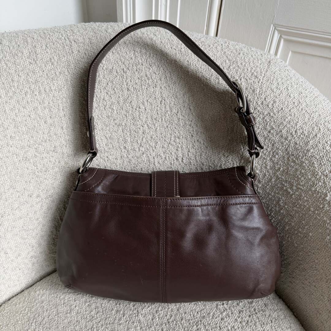 Coach Soho Leather Dark Brown Shoulder Bag