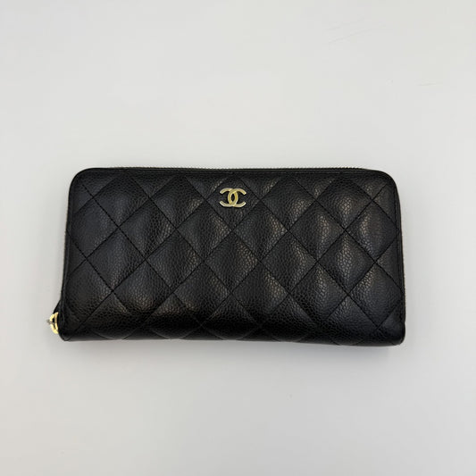 2017 Chanel CC Matelasse Long Zip Wallet