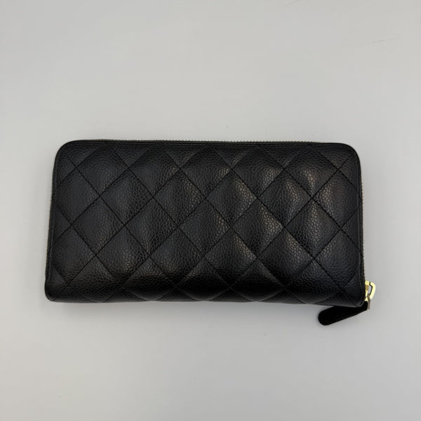 2017 Chanel CC Matelasse Long Zip Wallet