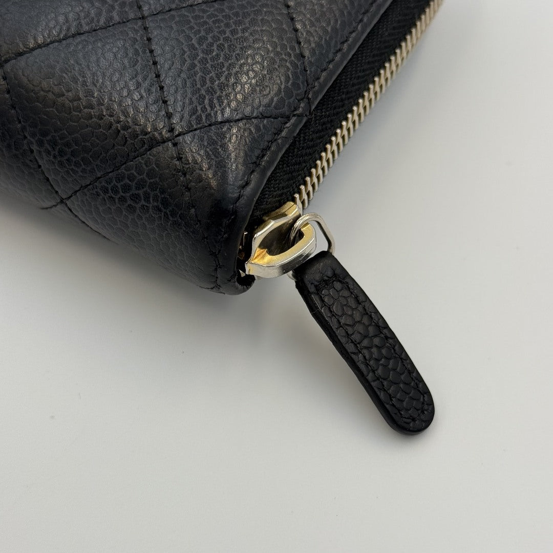 2017 Chanel CC Matelasse Long Zip Wallet