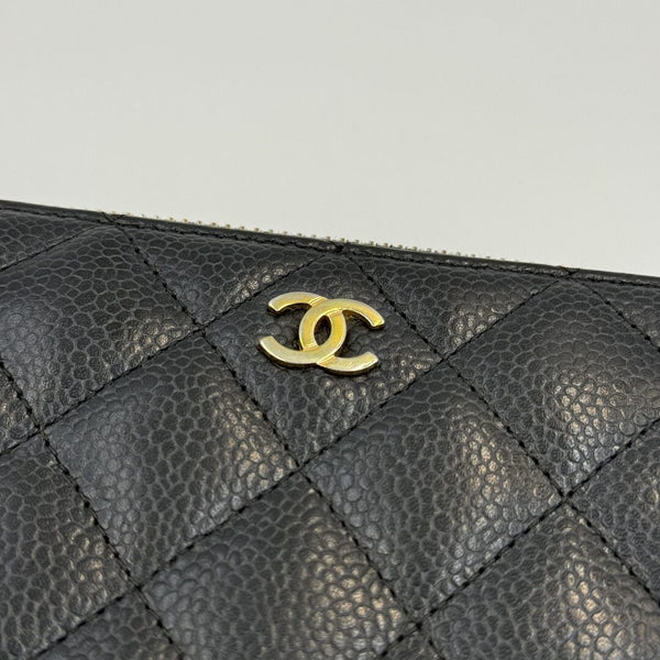 2017 Chanel CC Matelasse Long Zip Wallet