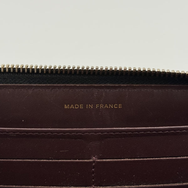 2017 Chanel CC Matelasse Long Zip Wallet