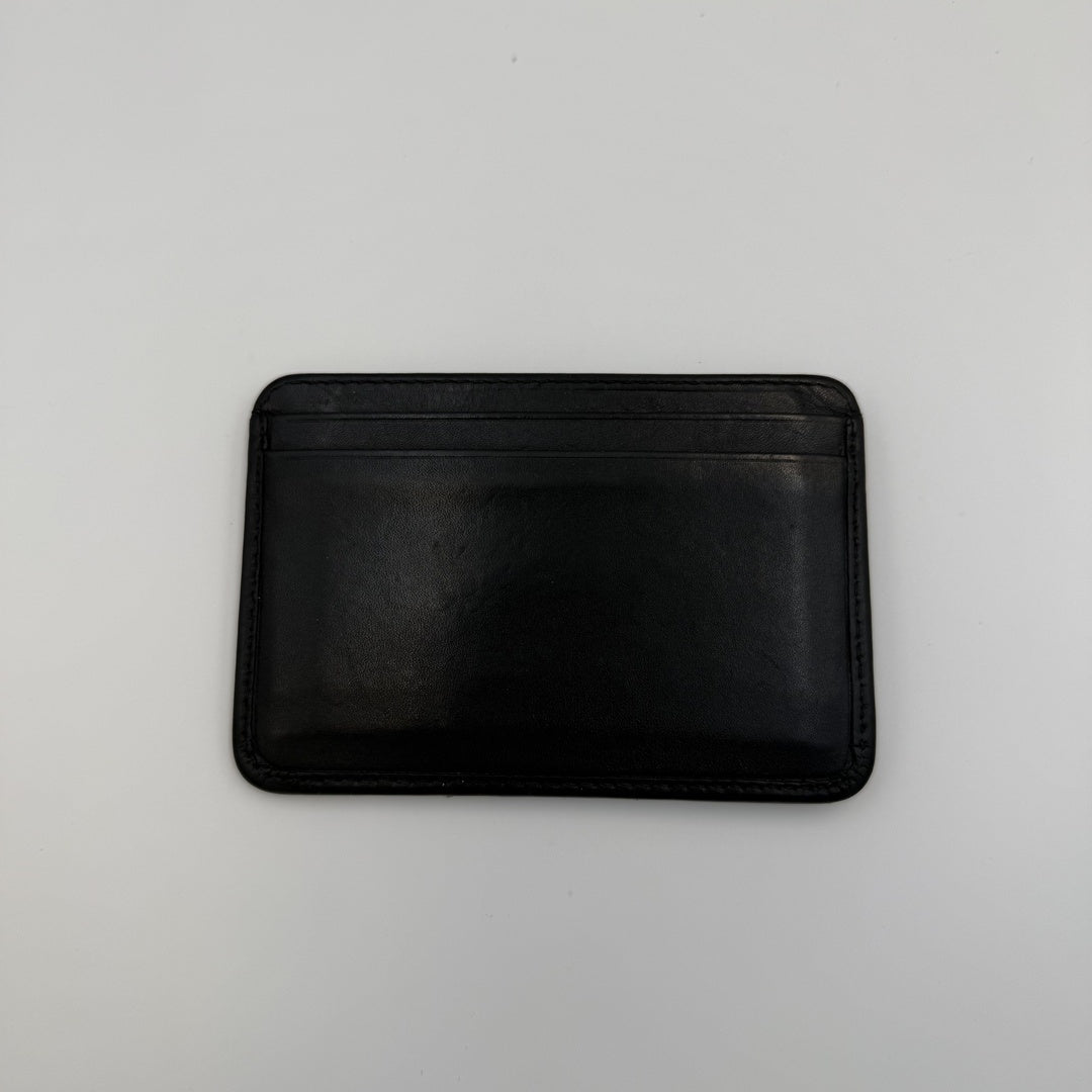 2006 Chanel CC Cambon Black Leather Card Case Wallet