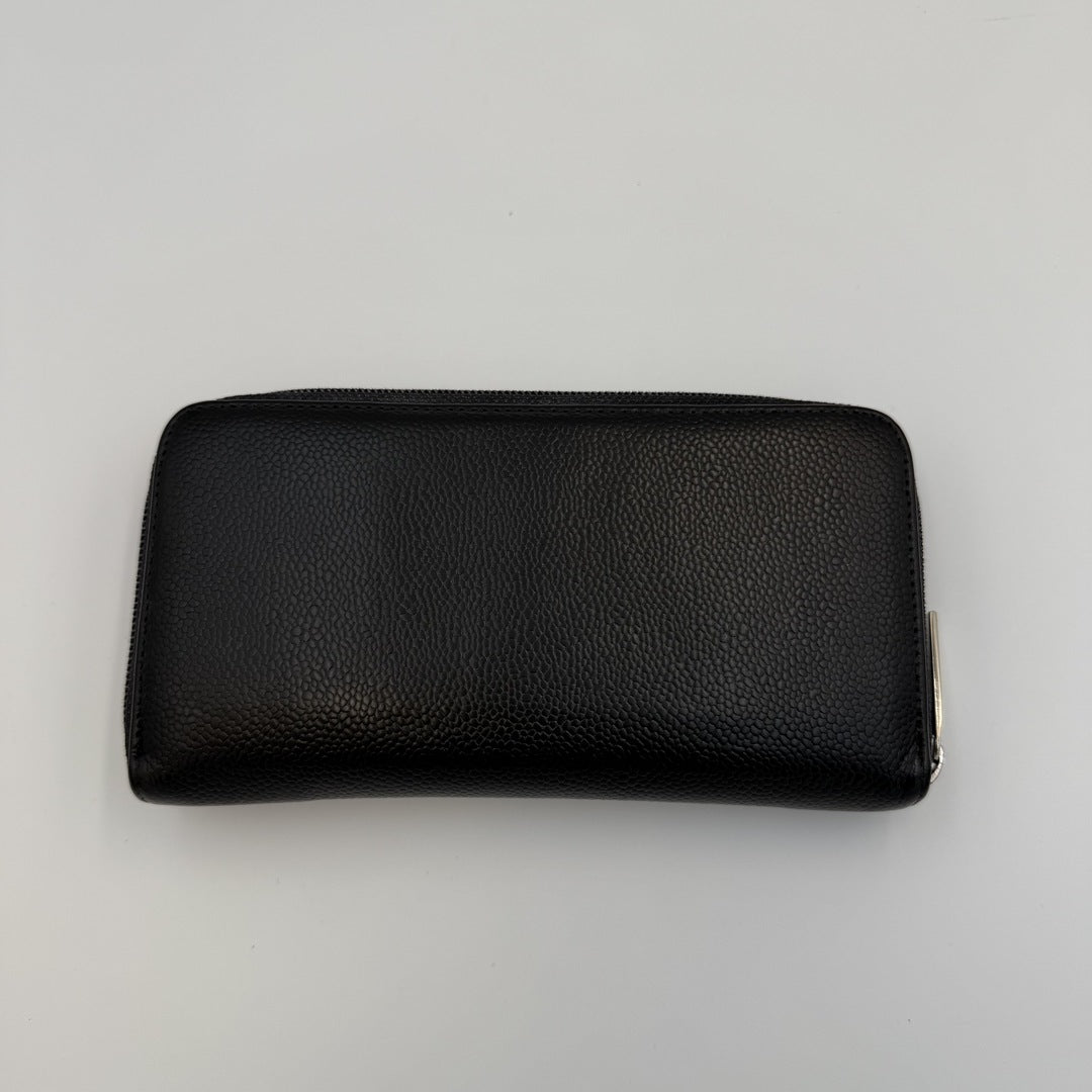 2010 Chanel CC Caviar Black Leather Wallet