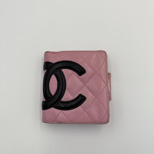 2005 Chanel Cambon Pink Trifold Wallet