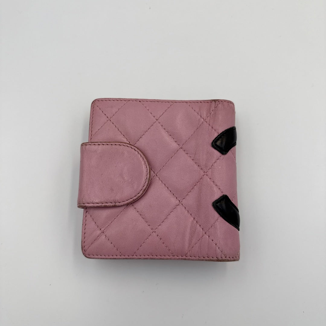 2005 Chanel Cambon Pink Trifold Wallet