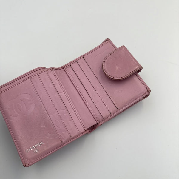 2005 Chanel Cambon Pink Trifold Wallet