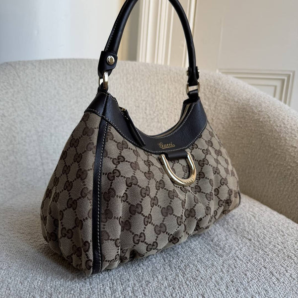 Gucci GG Canvas Abbey Brown Shoulder Bag