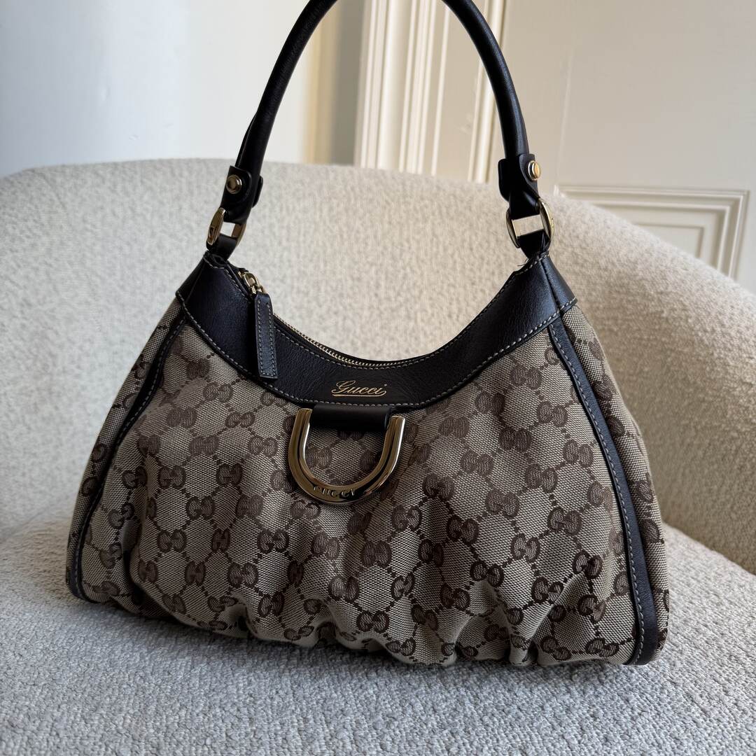 Gucci GG Canvas Abbey Brown Shoulder Bag