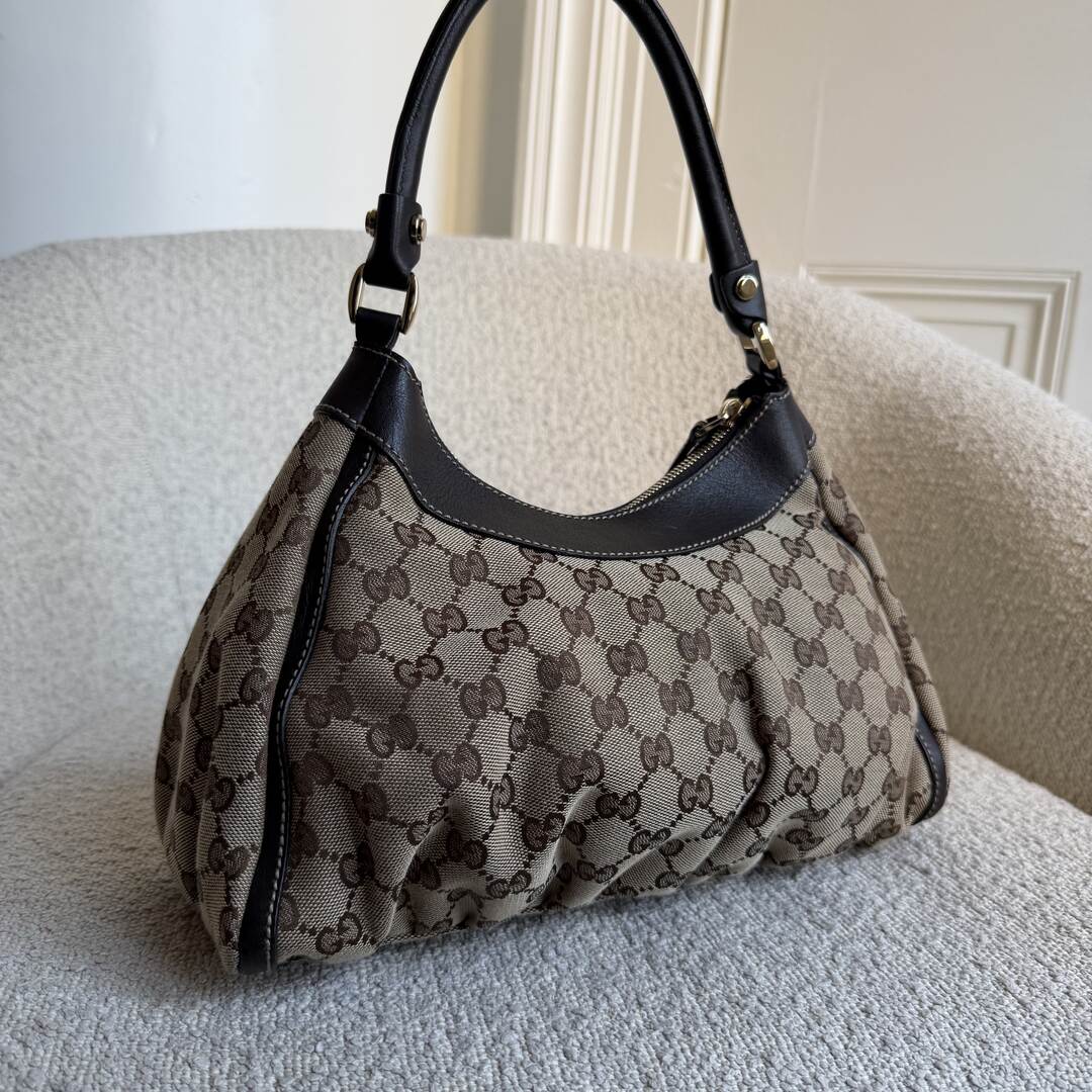 Gucci GG Canvas Abbey Brown Shoulder Bag