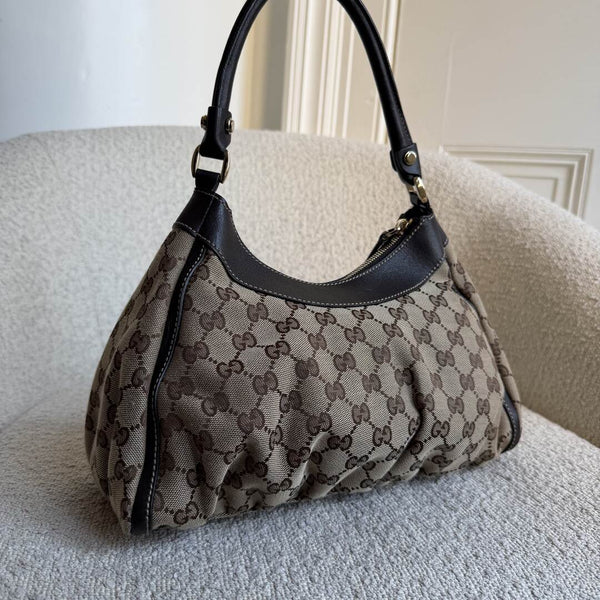 Gucci GG Canvas Abbey Brown Shoulder Bag