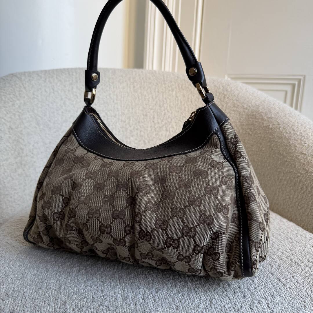 Gucci GG Canvas Abbey Brown Shoulder Bag