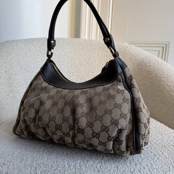 Gucci GG Canvas Abbey Brown Shoulder Bag