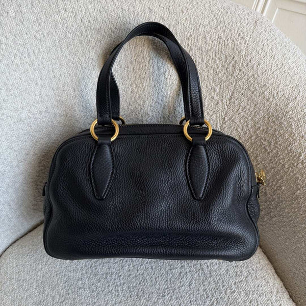 Miu Miu Vitello Leather Black Shoulder Bag