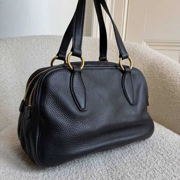 Miu Miu Vitello Leather Black Shoulder Bag
