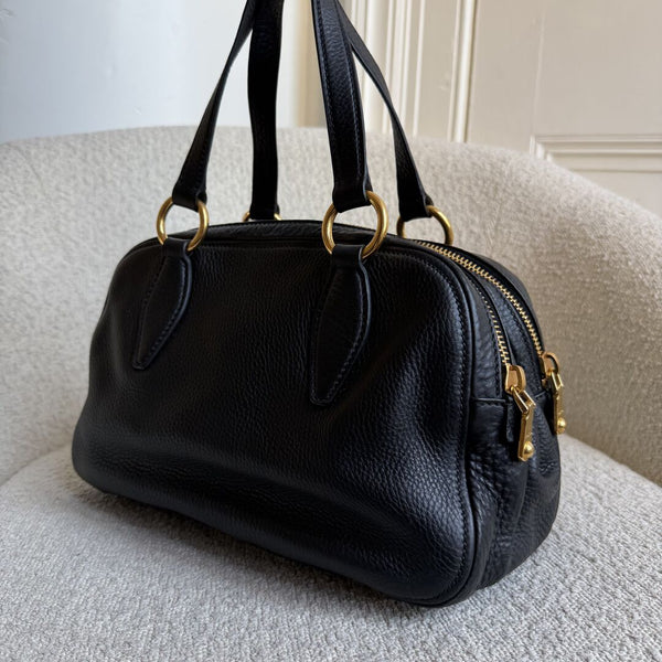 Miu Miu Vitello Leather Black Shoulder Bag