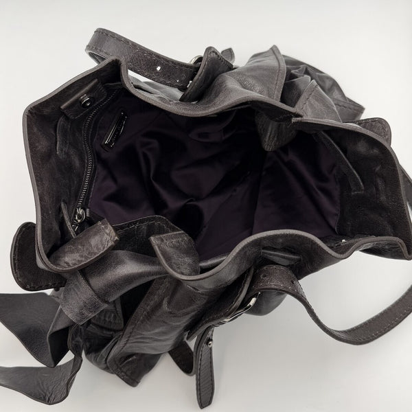 Miu Miu Vitello Leather Dark Brown Tote Bag