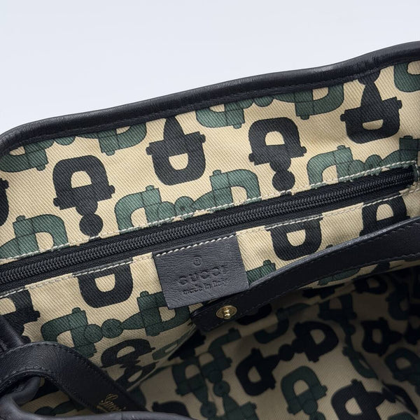 Gucci Guccissima Abbey Leather Black Tote Bag