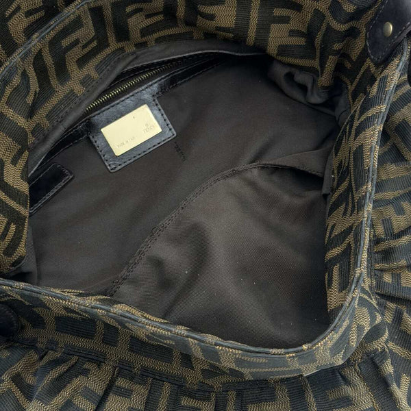Fendi Zucca Chef Dark Brown Shoulder Bag
