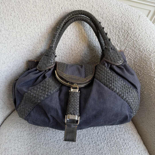 Fendi Spy Denim Blue Handbag