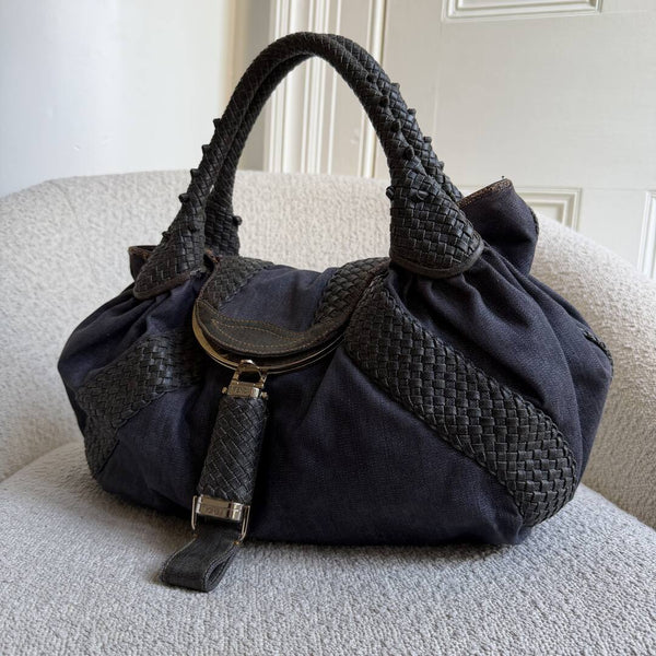 Fendi Spy Denim Blue Handbag