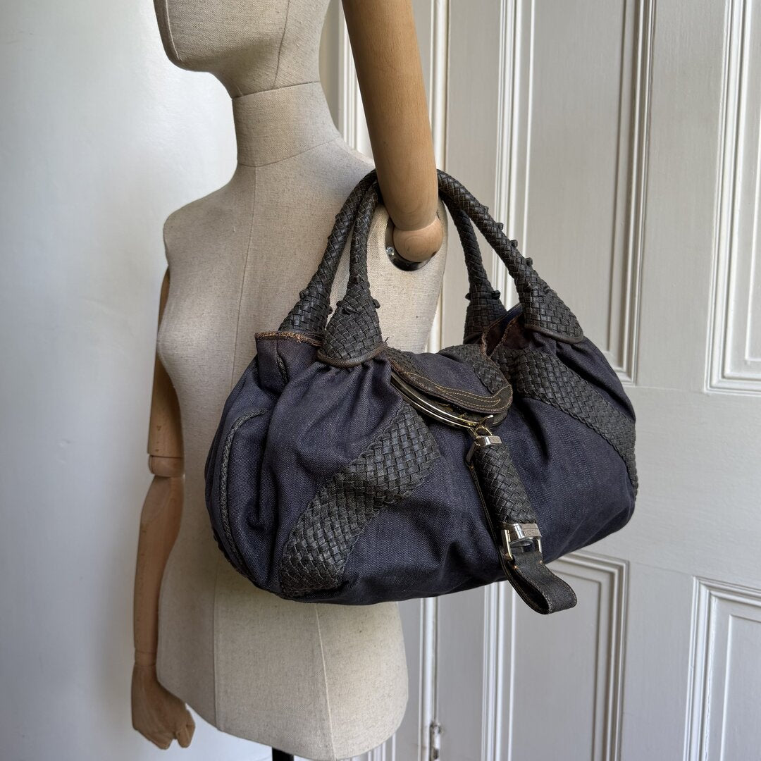 Fendi Spy Denim Blue Handbag