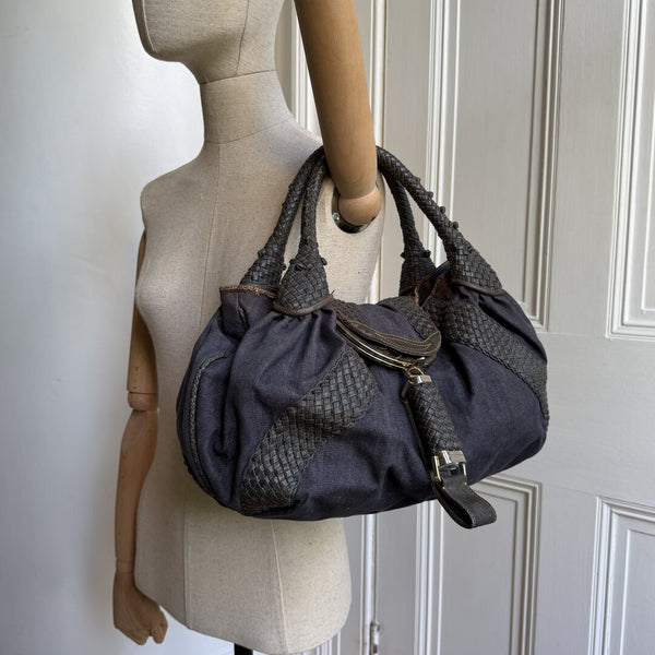 Fendi Spy Denim Blue Handbag