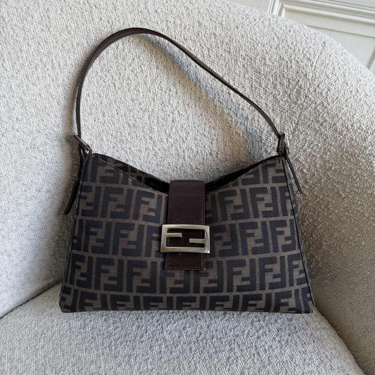 Fendi Mamma Baguette Zucca Shoulder Bag
