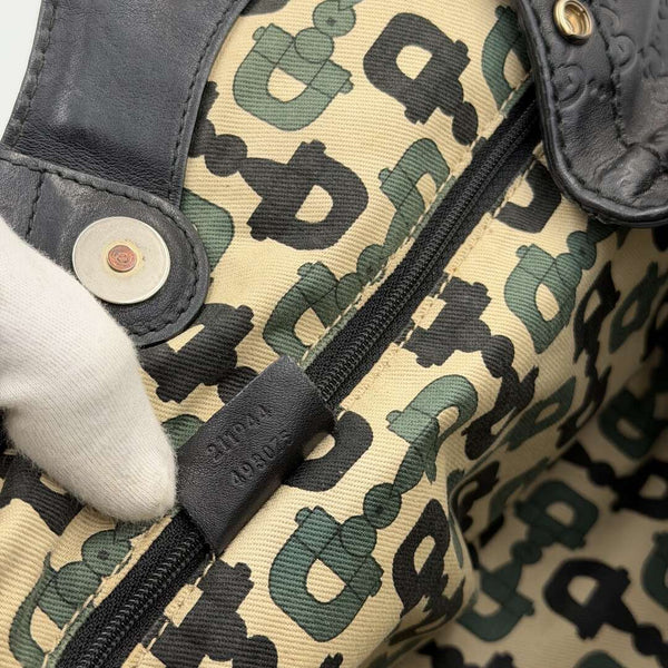 Gucci Guccissima Sukey Leather Black Tote Bag