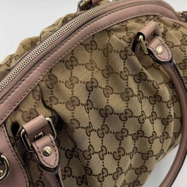 Gucci GG Canvas Sukey Baby Pink Tote Bag